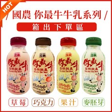 國農 你最牛牛乳系列, 1個, 箱出_國農)巧克力牛乳24罐
