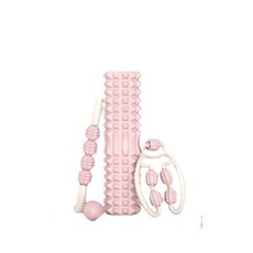 HORIZON 3D 하드 지압 45cm 폼롤러 헬스 요가 필라테스 운동기구, 핑크