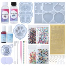 오로라데코덴 안전인증 레진 아트 공예 세트 선물 패키지 박스 체험A, 혼합색상, 1개