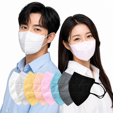 YOU&ME 정준호 국산 kf94 새부리형마스크 대형 100매 8컬러 숨쉬기편한 귀안아픈 데일리 일회용 연예인 새부리, 25개입, 4개, 흰색