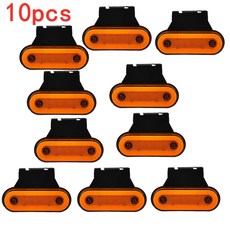 10pcs/4pcs 12V24V 트럭 사이드 마커 라이트 LED 트레일러 조명 Isuzu 용 DAF Scania 반사판 밴 클리어런스, 10Pcs amber A