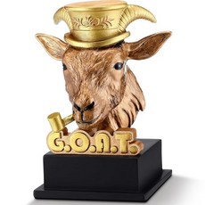 Zhengmy Goat Trophy Award 수상 성인용 트로피 G. O. A. T. 역사상 가장 위대한 재미있는 감사 선물 표창 스포츠 직원 교사 보스 친구 수상작을 위한, 브론즈 골든