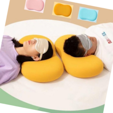 키밍 메모리품 마약베개 구션 캠핑 목침 허리베개, 패션 35x55cm 920g_블루, 1개