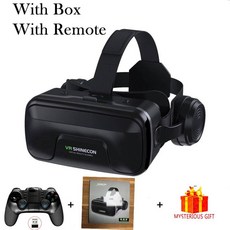 VR Shinecon 10.0 헬멧 스마트폰 고글 헤드셋 바이어 비디오 게임 쌍안경 3D 가상 현실 안경, With Box 9156 Remote, 1개, 9.With B 9156 Remote
