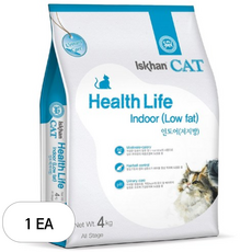 이즈칸 캣 헬스라이프 저지방 기능성 사료, 인도어, 4kg, 1개