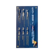 레트로 만화 서예 딥 펜 홀 글자 스케치를위한 6 개의 펜촉 아트 그리기 그림 도구 키트, 분홍색