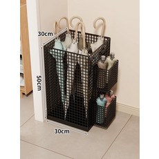 우산꽂이 철제 거치대 정리함 신발장 우산통 현관 대형, 블랙 대형 + 2단 접이식 우산 거치대, 1개