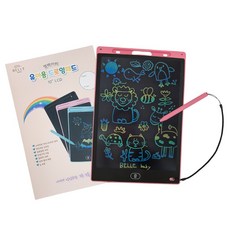 벨베이비 유아용 드로잉패드 12인치 전자칠판 LCD, 1개, 핑크