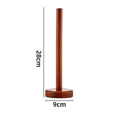 廚房紙巾架 立式捲紙收納支架 櫸木烤漆實木 高30cm 底座13cm, 1個, 櫸木烤漆高28底座9釐米櫸木小號花梨色, 花梨色