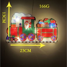 [원더브릿지] LED 흡착식 창문 조명 크리스마스 장식 조명, 기차 크리스마스-소형, 크리스마스 기차 - 소형