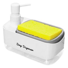 Tiger Pavilion 수세미 받침 겸용 주방세제 용기 19x10x13CM, 1개, 화이트