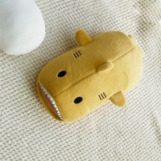 充電式毛絨鯊魚熱水袋 宿舍防爆暖水袋 電暖暖手暖寶寶肚子 HWR4, 橙黃/鯊魚（單布套無內膽）