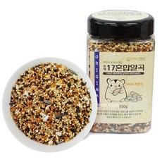 허니팜 수제 17 혼합 세척 알곡 햄스터 사료, 550g, 1개