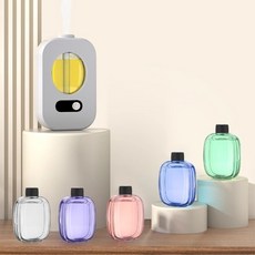 香氛機 自動噴香機 家用室內香氛噴霧 空氣清新劑 廁所除臭神器 臥室/廁所/酒店適用 精油持久留香, 1個, 香薰機+精油【香格里拉+希爾頓】各一瓶