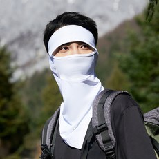 冰絲防曬面罩 男 夏季戶外騎行必備 冰涼透氣防紫外線 護頸臉罩脖套 遮陽運動釣魚都適用