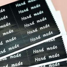 잘린검정테이프handmade붙임딱지 심플한 봉인라벨 bgy742BJ, 1개, 1개입, 단일