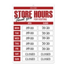 긱베어 레트로 지워지는 영업시간 안내 표지판 팻말, 01 레트로