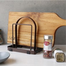 모던 주방 공간활용 스틸 도마 꽂이 스탠드 안정감있는, 블랙