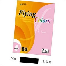 용지 흑지 플라잉컬러 패럿 A4 80g 검정색 25매 검정색색지 색지 학습 수업