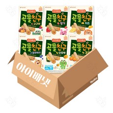 아이배냇 곡물친구 (고구마 딸기 치즈 블루베리 단호박 감귤), 혼합, 40g, 1세트