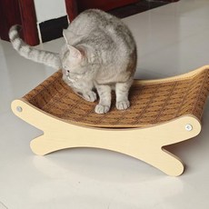 여름 고양이 집 등나무 쿨 해먹 침대 시원한 자리 애완동물 대형 라탄 하우스, 1개, 1_ 해먹 19x12.5x6.5cm