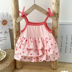 DFMEI 新生嬰幼兒衣服女寶寶夏款蛋糕裙包屁哈衣可愛公主超萌吊帶外出服