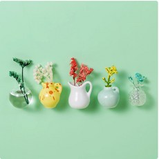 8件套 5件套花瓶冰箱貼陶瓷冰箱貼冰箱磁鐵可愛磁鐵吸鐵白板貼黑板貼居家裝飾, B5件套
