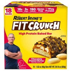 Fitcrunch 단백질 바 단백질 16g 초콜릿 땅콩버터맛, 828g, 1개