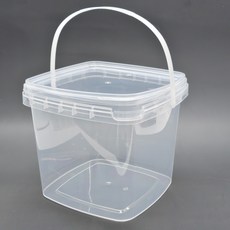 주방 정리 투명 손잡이 플라스틱 통 5리터