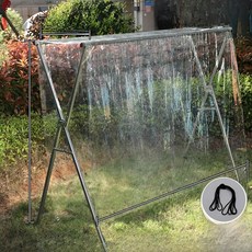 야외 발코니 빨래 건조대 비 방지 이불 건조 방수 커버 천 새똥 독립형, 1x1cm, B. 100*50*105cm(타일 100*.., 1개