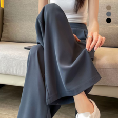 로젤라 여름 여성 데일리 캐주얼 통바지 정장 바지