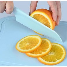 안전인증 유아안전칼 1+1 세트 어린이안전칼 아동안전칼 아동칼 아동요리칼 빵칼 플라스틱칼 아동용안전칼 어린이칼, 블루, 1세트