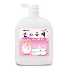 사니사라W 500mL 겔 펌프형/의약외품 손소독제 손세정제 손세척 살균소독항균, 1개