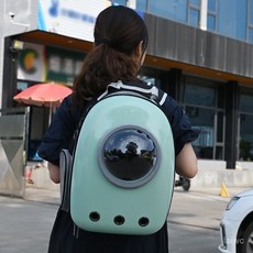 廠家直發貓包外出便攜貓背包貓咪外帶包太空艙寵物狗書包雙肩兔子夏天透氣 U0R5, 仙人掌-12孔太空罩款,有側開門（5件套）, 1個