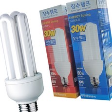 신라Pick 18W 삼파장 형광등 전구 열전구, 전구색 오렌지색
