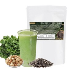 BAYUEDEGUA 케일 두유 분말 200g 7.05단위온스 피트니스 및 포만감 자가 훈련 식사 대용 배고픔에 더 강함. 작은 봉지 10개 포함.