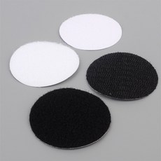 제이원잡화점 원형 벨크로 5개입 까칠이, 블랙