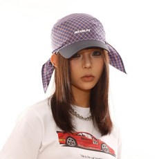 BEAMLIFE 綁帶帽 戶外速乾, 紫色格紋