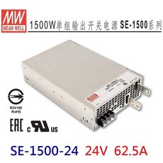明緯 MW 24V 62.5A 1500W 電源供應器 變壓器, 【附發票有保固】SE-1500-24