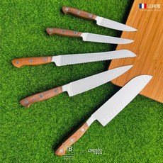 TB GEORGES 五件式刀座組 木柄款 法國百年工匠刀具, 詳見包裝, 詳見包裝