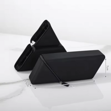 리빙쉘 스탠딩 실리콘 필통 다용도 이지 펜케이스, 1개, 블랙