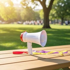 휴대용 소형 확성기 메가폰 마이크 스피커, 1개