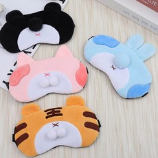 버라이어티 표정없는 동물파티 수면안대, 옐로우, 1, 1