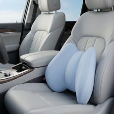 YF 메모리폼 자동차 허리 유추 골반 보호 쿠션 의자 등받이 쿠션, 1개, 블루