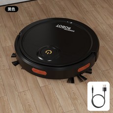 【無品牌】-智能掃地機器人 全自動家用掃吸拖三合一吸塵器USB充電清潔機, 無尺寸, 黑色