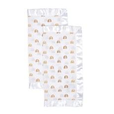 Lulujo Baby Security Lovey 담요 | 유니 가장 부드럽고 통기성이 좋은 면 모슬린 안전 담요 실키 새틴 트림 여아 및 남아용 중성 편안한 40.6cm x, Lulujo Security Lovey 담요 | 유니, 무지개