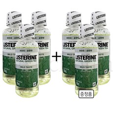 리스테린 내추럴 그린티 마일드 구강청결제, 100ml, 6개