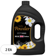 밀크코튼 고농축 퍼퓸 섬유유연제 베이비 파우더향, 3.06L, 2개