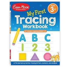 Evan-Moor My First Tracing Workbook Ages 3-5 Toddler Preschool Line Tracing Pencil Control Ear, 기본 옵션