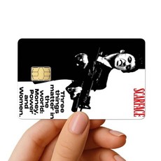 스카페이스 대부 신용카드 직불카드 스티커 필름 케이스 전면 테이프 대형 칩, 1. 1 Set, K. z3